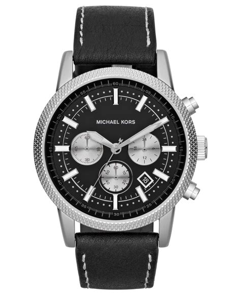 Michael Kors Mens MK8310 Scout Silver Tone St Steel Black